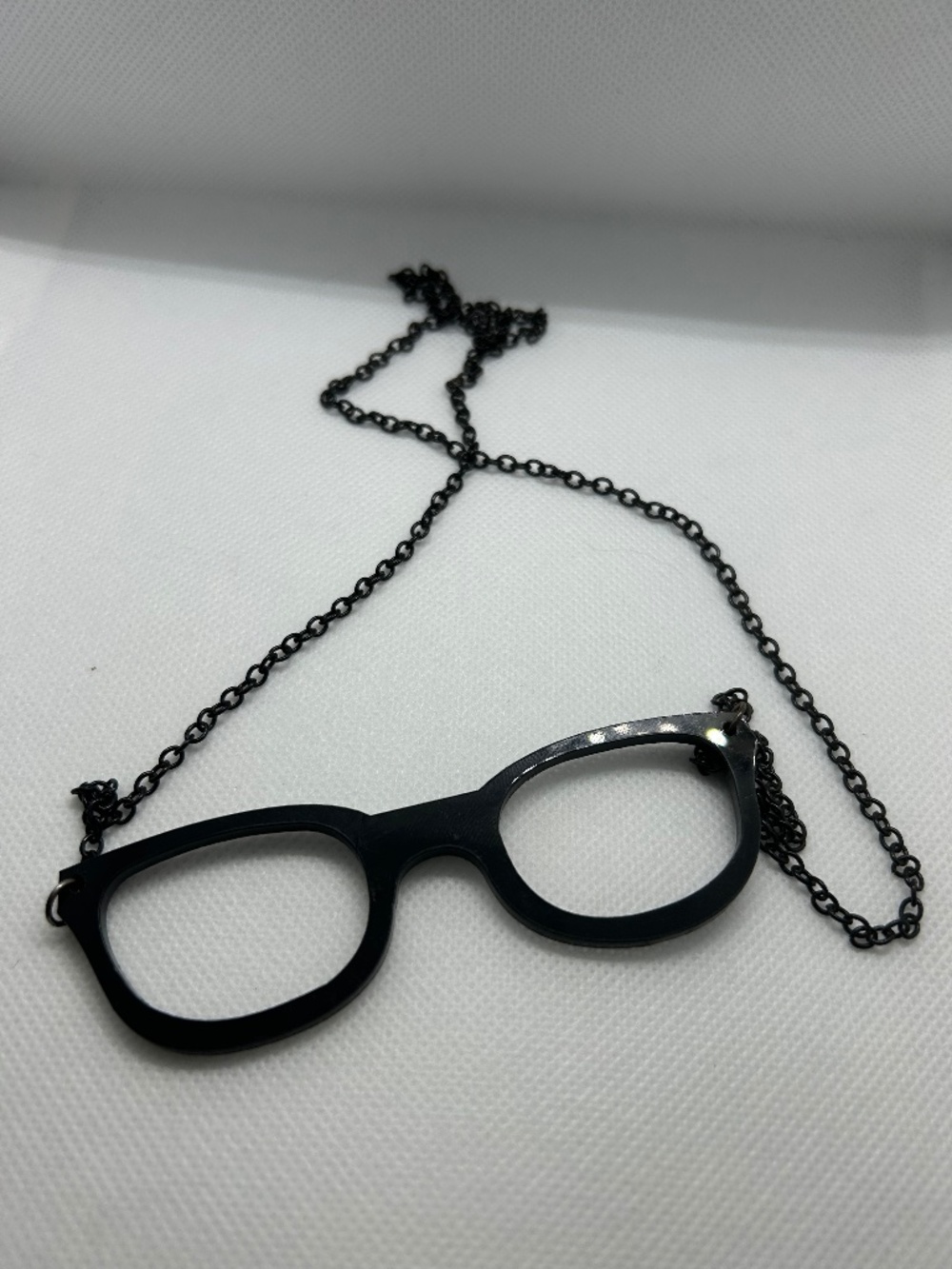Black Acrylic Eyeglasses Necklace